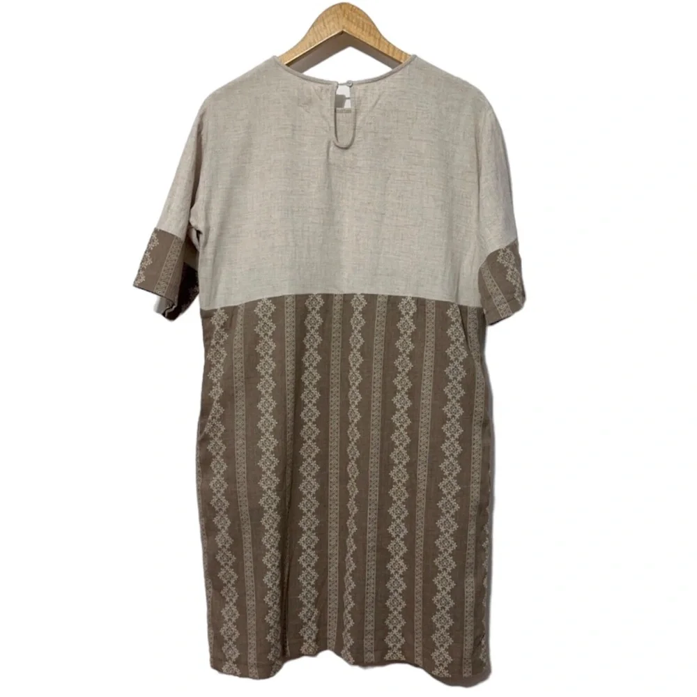 Hidden Alley Linen Dress Womens Size L - Picture 2 of 4